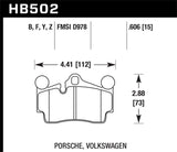 Hawk Porsche / Volkswagen Performance Ceramic Street Rear Brake Pads