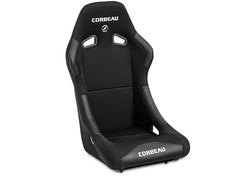 Corbeau Forza Black Vinyl Fixed Back Seat - Universal