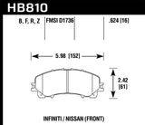 Hawk 14-17 Infiniti Q50 Base HPS Street Front Brake Pads