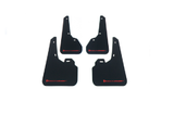 Rally Armor UR Mudflaps Black Urethane Red Logo - Mazdaspeed3 2010-2013