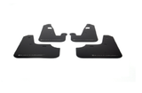 Rally Armor UR Mudflaps Black Urethane Silver Logo - Mitsubishi Lancer 2007-2012