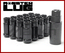 MONSTER LUG NUT SET: 14 x 1.5 (BLACK)