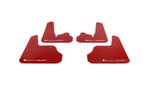 Rally Armor UR Mudflaps Red Urethane White Logo - Subaru Impreza (non Aero-Kit) 2012-2015