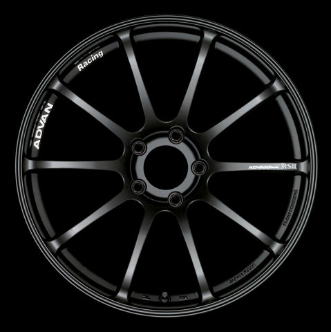 Advan RSII 17x9.0 +52 5-100 Semi Gloss Black Wheel