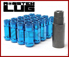 MONSTER LUG NUT SET: 1/2" x 20 (BLUE)