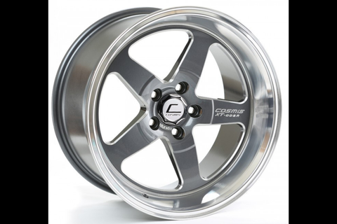 Cosmis Racing Wheels XT-005R 18x9 +25mm 5x100 Gunmetal w/ Machined Lip - Universal