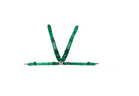 Takata Race 4 4-Point Harness Green Bolt-On - Universal