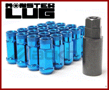 MONSTER LUG NUT SET: 14 x 1.5 (BLUE)