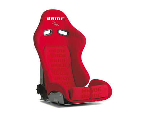 BRIDE LOW MAX RECLINING SPORT SEAT: STRADIA II LOW CUSHION (RED-LOGO CFRP)