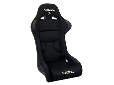 Corbeau Forza Black Cloth Fixed Back Seat - Universal