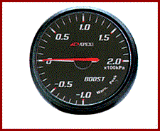 A'PEXi EL2 SYSTEM METER: MECH BOOST (KPA/BLACK)