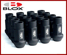 Blox Racing - Forged Aluminum Lug Nut (Flat Black), 12 x 1.5  (16 Pieces set)