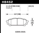 Hawk 03-05 WRX D1004 HP+ Street Rear Brake Pads