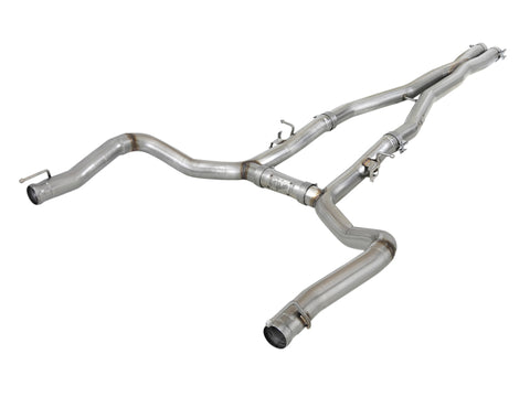 aFe MACHForce XP SS 304 CB Exhaust w/o Muffler 15-19 Dodge Charger/Hellcat SRT-8 V8 6.2L/392 6.4L