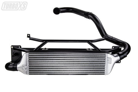 Turbo XS FMIC for 15-16 Subaru WRX - Wrinkle Black Pipes