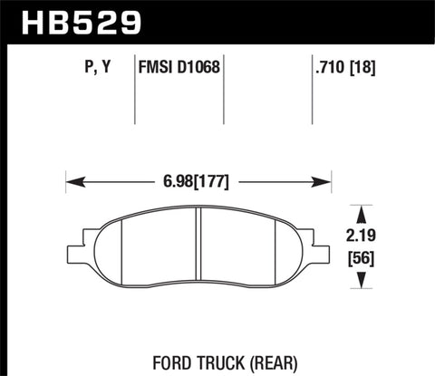 Hawk 05-07 Ford F250/F350 5.4L/6.0L/6.8L LTS Street Rear Brake Pads