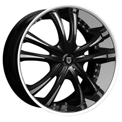 LEXANI LSS-55 CVR-Gloss Black w/CNC Machined Accents / Stainless Steel Chrome Lip