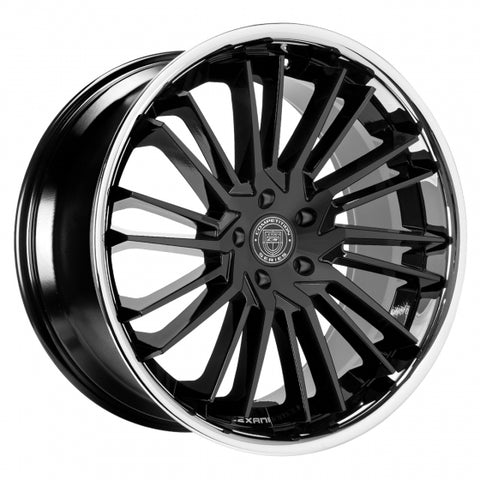 LEXANI VIRAGE-Gloss Black Center / Stainless Steel Chrome Lip