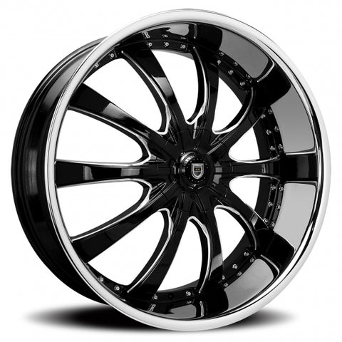 LEXANI LSS-10 CVR-Gloss Black w/CNC Machined Accents / Stainless Steel Chrome Lip