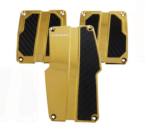 NRG SPORT PEDAL: CHROME GOLD WITH BLACK CARBON (MT)