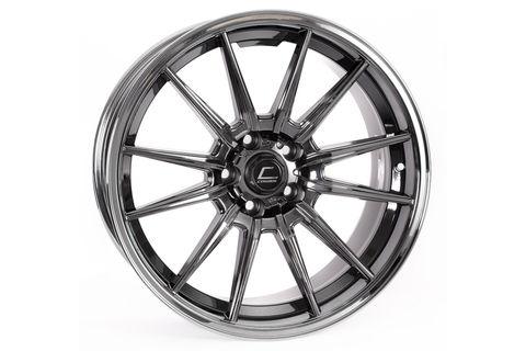 Cosmis Racing Wheels R1 19x9.5 +20mm 5x114.3 Black Chrome - Universal