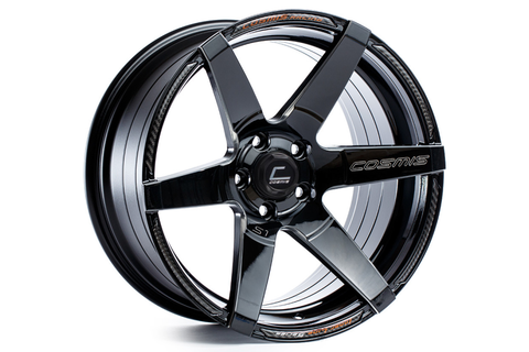 Cosmis Racing Wheels S1 18x9.5 +15mm 5x114.3 Black w/ Milled Spokes - Universal