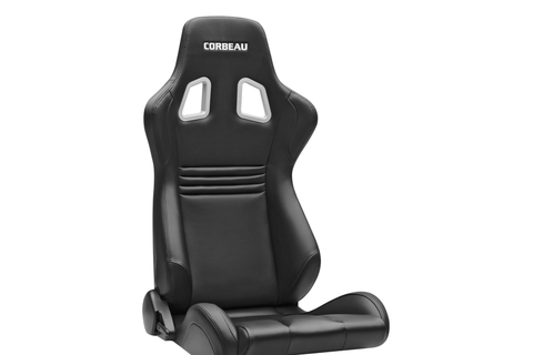 Corbeau Sportline Evolution Reclining Black / Carbon Vinyl Black Stitching Seat - Universal