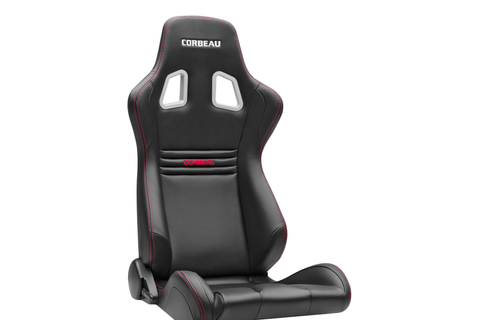 Corbeau Sportline Evolution Reclining Black / Carbon Vinyl Seat - Universal