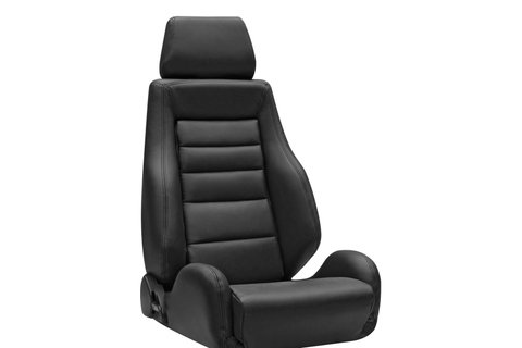 Corbeau GTS II Reclining Black Leather Seat - Universal