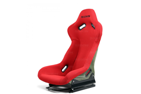 Seibon Carbon Kevlar Racing Seat Red - Universal