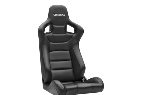 Corbeau Sportline RRS Black Vinyl/Carbon Reclining Seats - Universal