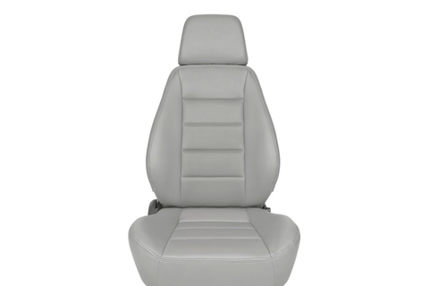 Corbeau Sport Reclining Grey Vinyl Seat - Universal