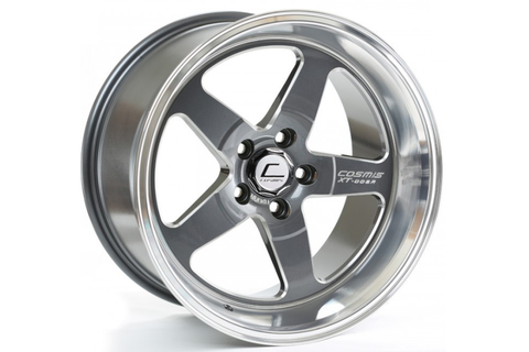 Cosmis Racing Wheels XT-005R 18x9 +25mm 5x120 Gunmetal w/ Machined Lip - Universal