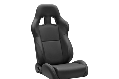 Corbeau A4 Reclining Black Leather Seat - Universal