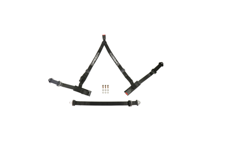 Corbeau 2 Inch 3-Point Bolt-In Double Release Harness Black - Universal