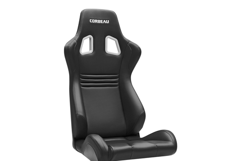 Corbeau Sportline Evolution X Reclining Black Vinyl / Carbon Black Stitching Seat - Universal