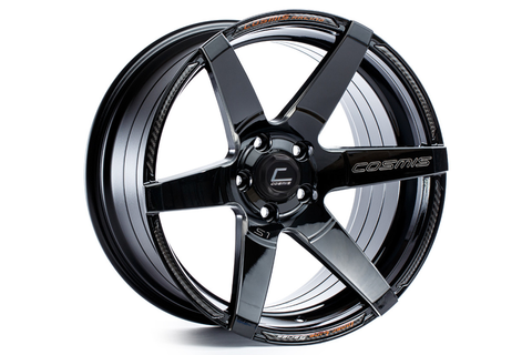 Cosmis Racing Wheels S1 18x10.5 +5mm 5x114.3 Black w/ Milled Spokes - Universal