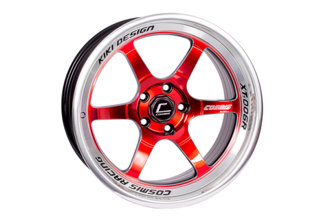 Cosmis Racing Wheels XT-006R 18x9.5 +10mm 5x114.3 Red w/ Machined Lip - Universal