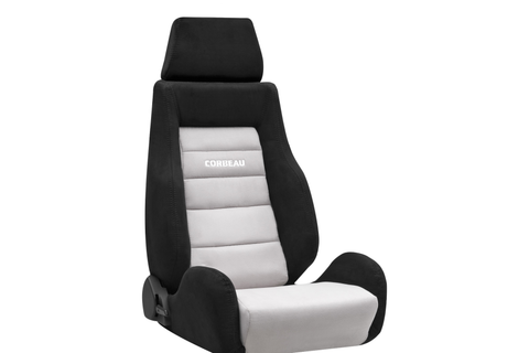 Corbeau GTSII Reclining Black/Grey Microsuede Seat - Universal