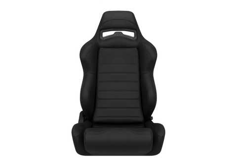 Corbeau LG1 Reclining Black Leather Seat - Universal