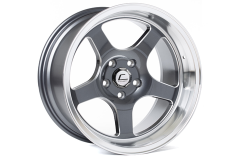 Cosmis Racing Wheels XT-005R 17x9.5 +5mm 5x114.3 Gunmetal w/ Machined Lip - Universal