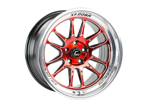 Cosmis Racing Wheels XT-206R 18x9.5 +10mm 5x114.3 Red w/ Machined Lip - Universal