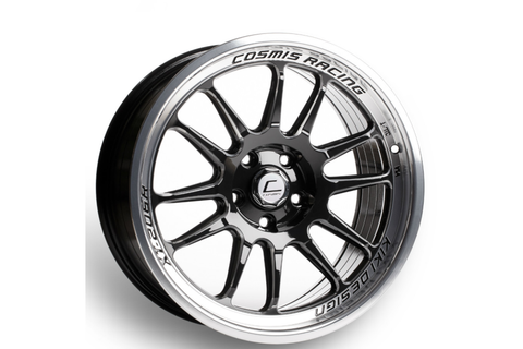 Cosmis Racing Wheels XT-206R 17x8 +30mm 5x114.3 Black w/ Machined Lip - Universal