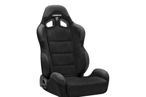 Corbeau CR1 Reclining Black Microsuede Seat - Universal