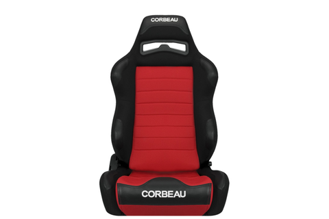 Corbeau LG1 Reclining Black / Red Cloth Seat - Universal