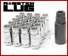 MONSTER LUG NUT SET: 14 x 1.5 (CHROME)