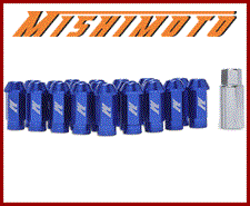 MISHIMOTO ALUMINUM LOCKING LUG NUTS: M12 X 1.25 (BLUE)