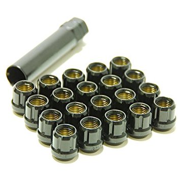 MUTEKI 20pc OPEN END LUG NUT SET: 12 x 1.50 (BLACK)