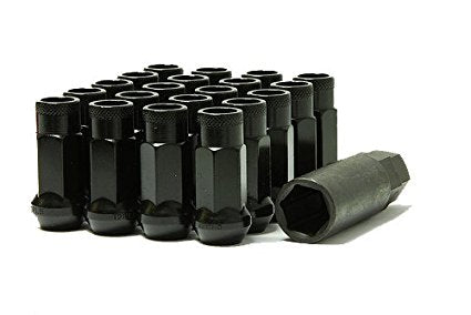 MUTEKI SR48 LUG NUT 4PCS LOCK SET: 12 x 1.5 (OPEN END/BLACK)