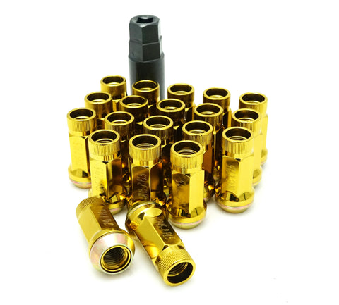 MUTEKI SR45R LUG NUT SET: 12 x 1.25 (OPEN END, YELLOW)